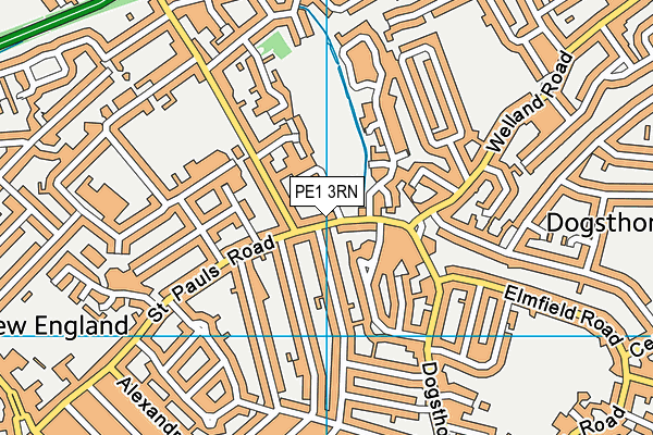 PE1 3RN map - OS VectorMap District (Ordnance Survey)