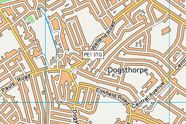 PE1 3TQ map - OS VectorMap District (Ordnance Survey)