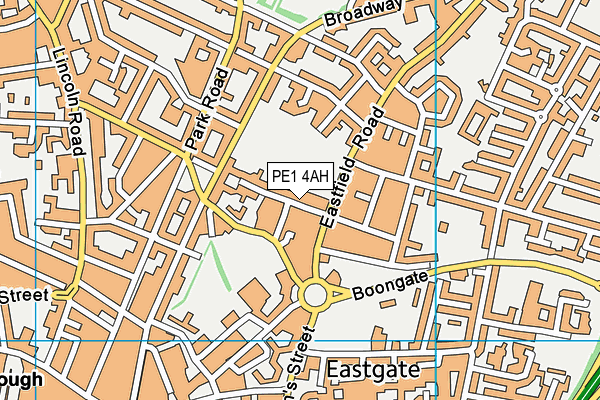 PE1 4AH map - OS VectorMap District (Ordnance Survey)