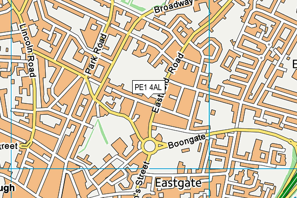 PE1 4AL map - OS VectorMap District (Ordnance Survey)