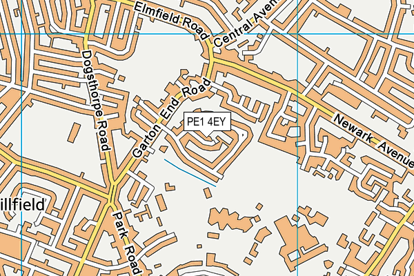 PE1 4EY map - OS VectorMap District (Ordnance Survey)