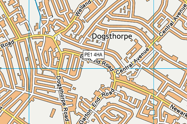 PE1 4HA map - OS VectorMap District (Ordnance Survey)