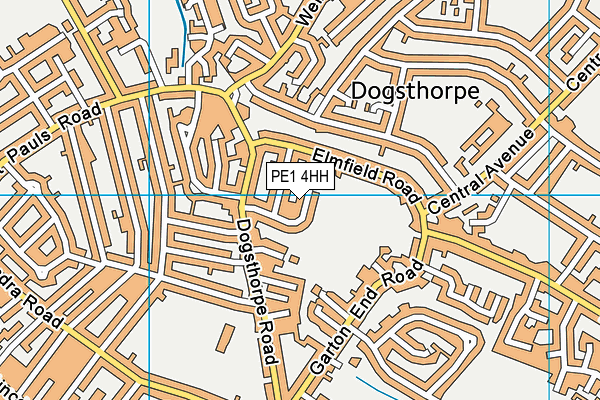 PE1 4HH map - OS VectorMap District (Ordnance Survey)