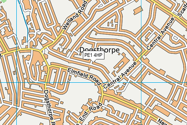 PE1 4HP map - OS VectorMap District (Ordnance Survey)