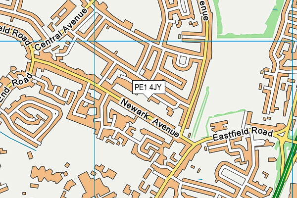 PE1 4JY map - OS VectorMap District (Ordnance Survey)