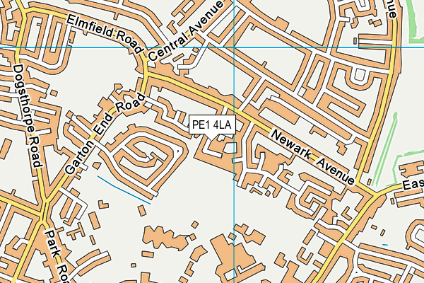 PE1 4LA map - OS VectorMap District (Ordnance Survey)