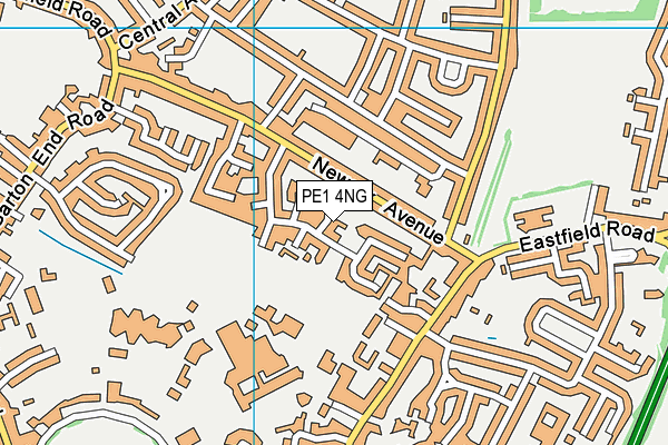 PE1 4NG map - OS VectorMap District (Ordnance Survey)