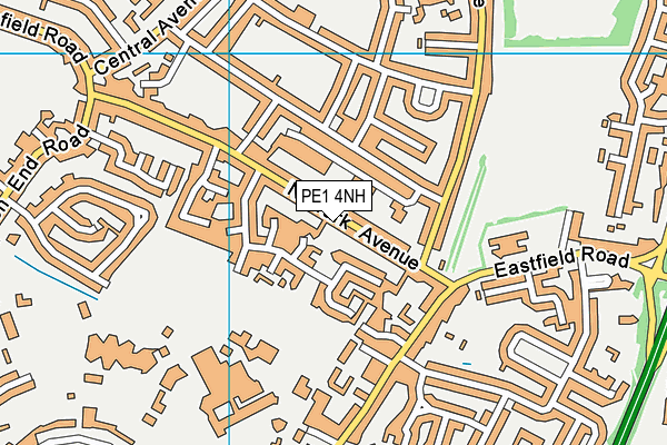 PE1 4NH map - OS VectorMap District (Ordnance Survey)