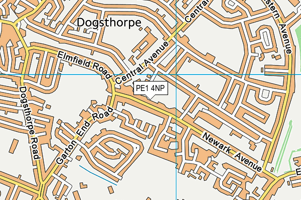PE1 4NP map - OS VectorMap District (Ordnance Survey)