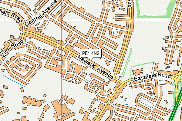 PE1 4NS map - OS VectorMap District (Ordnance Survey)