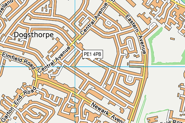 PE1 4PB map - OS VectorMap District (Ordnance Survey)