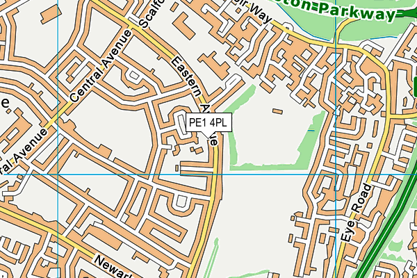 PE1 4PL map - OS VectorMap District (Ordnance Survey)