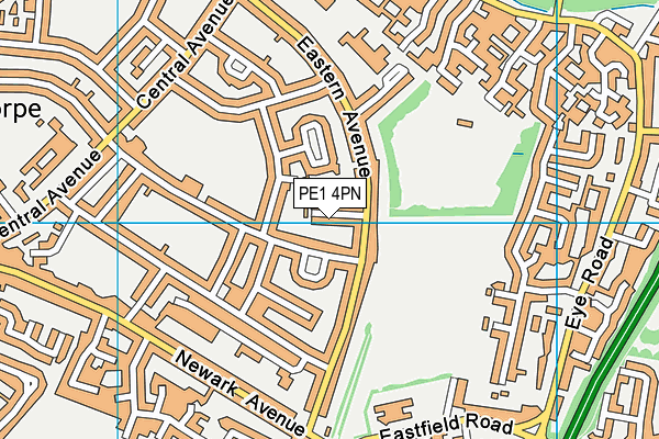 PE1 4PN map - OS VectorMap District (Ordnance Survey)