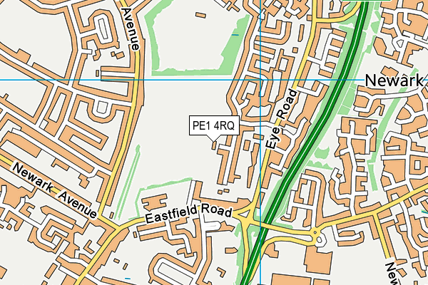 PE1 4RQ map - OS VectorMap District (Ordnance Survey)