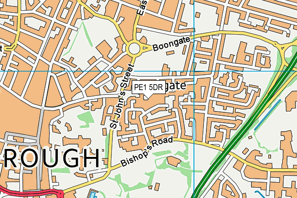 PE1 5DR map - OS VectorMap District (Ordnance Survey)