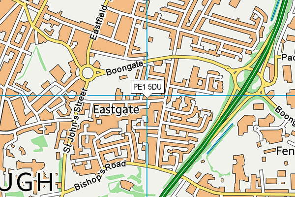 PE1 5DU map - OS VectorMap District (Ordnance Survey)