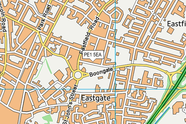 PE1 5EA map - OS VectorMap District (Ordnance Survey)