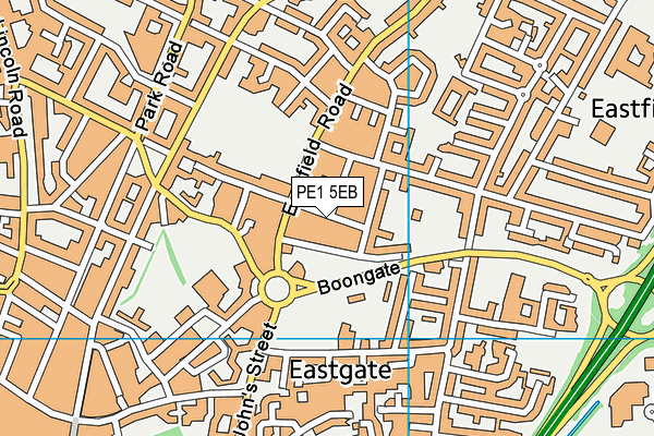 PE1 5EB map - OS VectorMap District (Ordnance Survey)