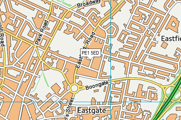 PE1 5ED map - OS VectorMap District (Ordnance Survey)