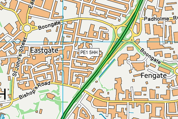 PE1 5HH map - OS VectorMap District (Ordnance Survey)