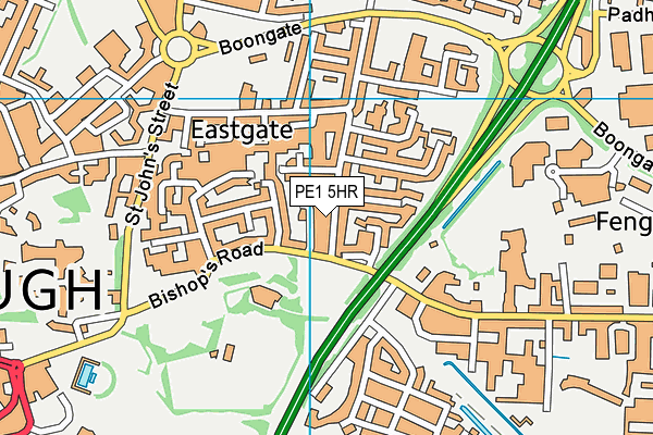 PE1 5HR map - OS VectorMap District (Ordnance Survey)