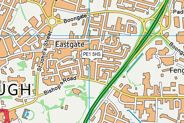 PE1 5HS map - OS VectorMap District (Ordnance Survey)