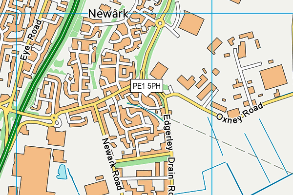 PE1 5PH map - OS VectorMap District (Ordnance Survey)