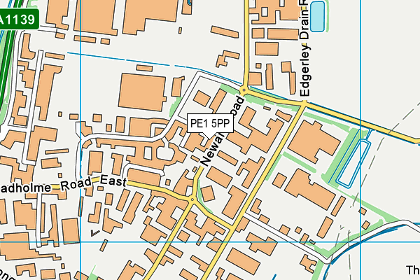 PE1 5PP map - OS VectorMap District (Ordnance Survey)