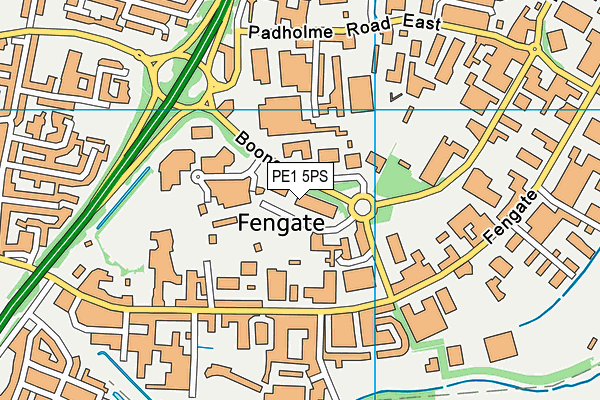 PE1 5PS map - OS VectorMap District (Ordnance Survey)