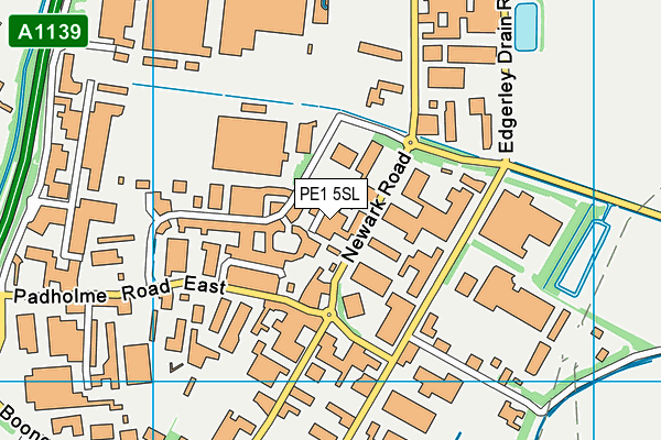 PE1 5SL map - OS VectorMap District (Ordnance Survey)