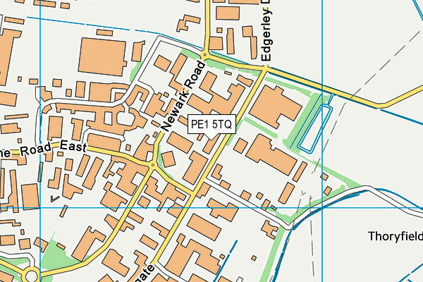 PE1 5TQ map - OS VectorMap District (Ordnance Survey)
