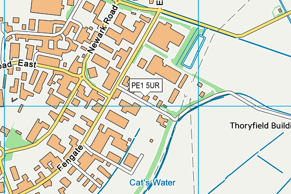 PE1 5UR map - OS VectorMap District (Ordnance Survey)