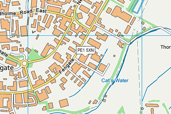 PE1 5XN map - OS VectorMap District (Ordnance Survey)