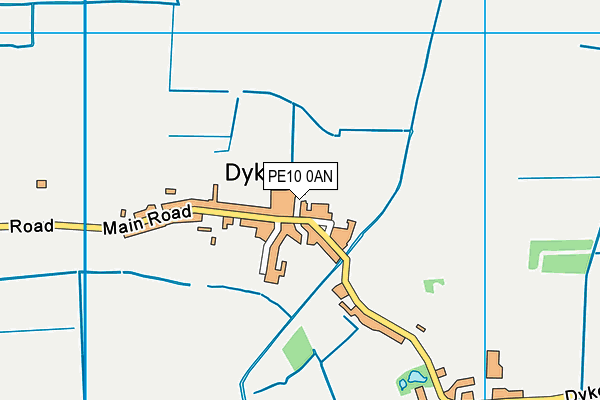 PE10 0AN map - OS VectorMap District (Ordnance Survey)