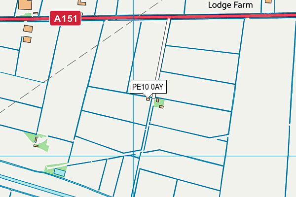 PE10 0AY map - OS VectorMap District (Ordnance Survey)