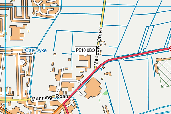 PE10 0BQ map - OS VectorMap District (Ordnance Survey)