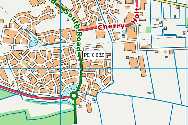 PE10 0BZ map - OS VectorMap District (Ordnance Survey)