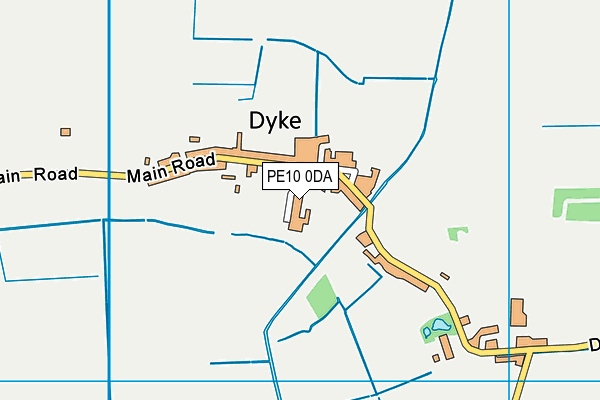 PE10 0DA map - OS VectorMap District (Ordnance Survey)