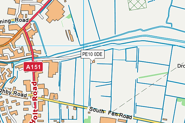 PE10 0DE map - OS VectorMap District (Ordnance Survey)