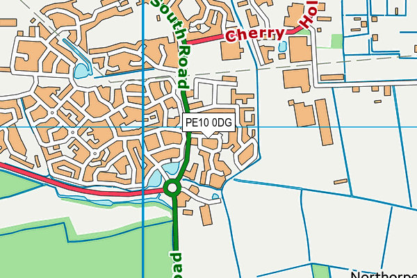PE10 0DG map - OS VectorMap District (Ordnance Survey)