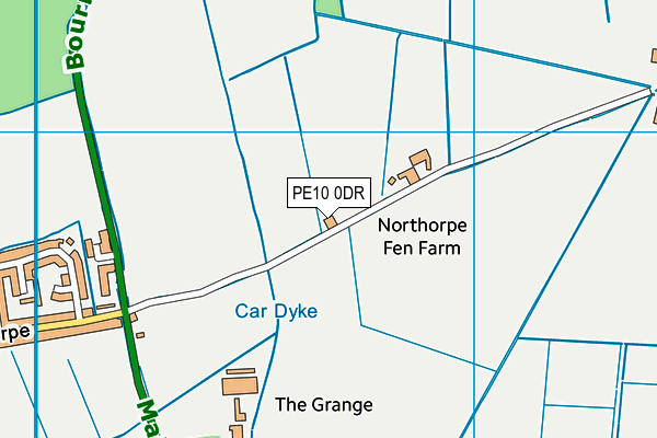 PE10 0DR map - OS VectorMap District (Ordnance Survey)