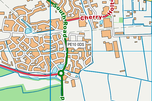 PE10 0DS map - OS VectorMap District (Ordnance Survey)