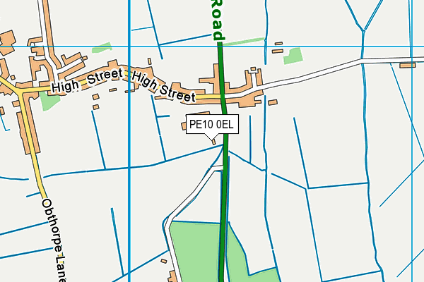 PE10 0EL map - OS VectorMap District (Ordnance Survey)