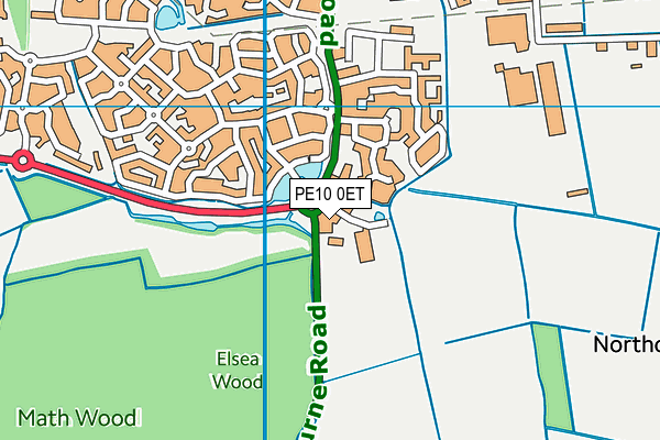 PE10 0ET map - OS VectorMap District (Ordnance Survey)