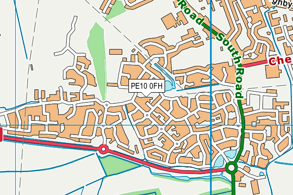 PE10 0FH map - OS VectorMap District (Ordnance Survey)