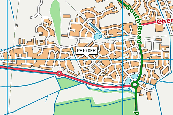 PE10 0FR map - OS VectorMap District (Ordnance Survey)