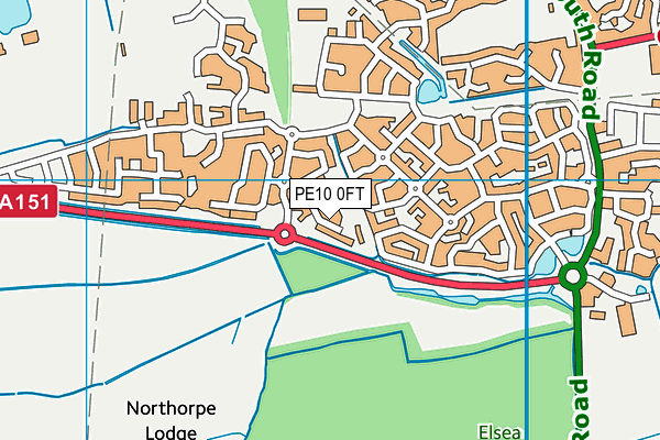 PE10 0FT map - OS VectorMap District (Ordnance Survey)