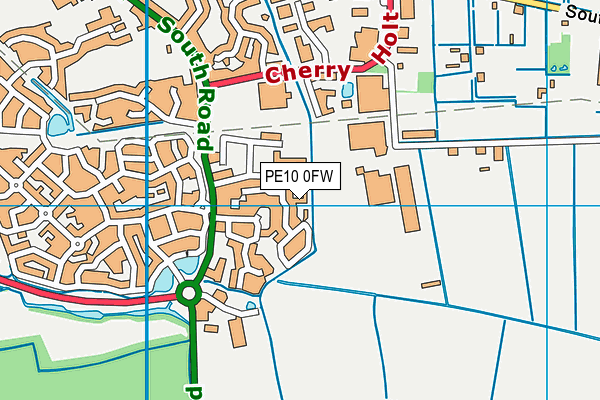 PE10 0FW map - OS VectorMap District (Ordnance Survey)