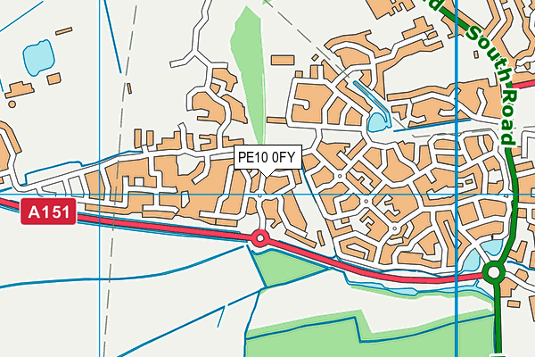 PE10 0FY map - OS VectorMap District (Ordnance Survey)