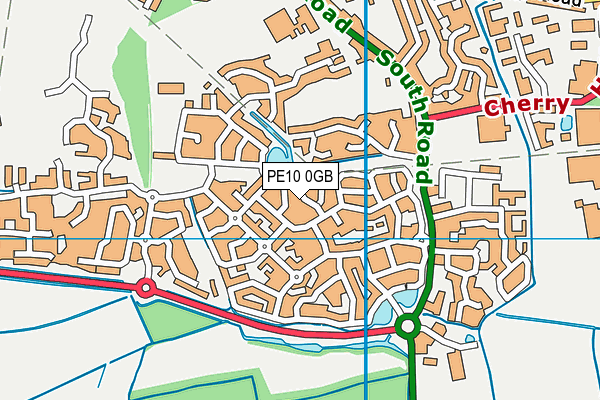 PE10 0GB map - OS VectorMap District (Ordnance Survey)